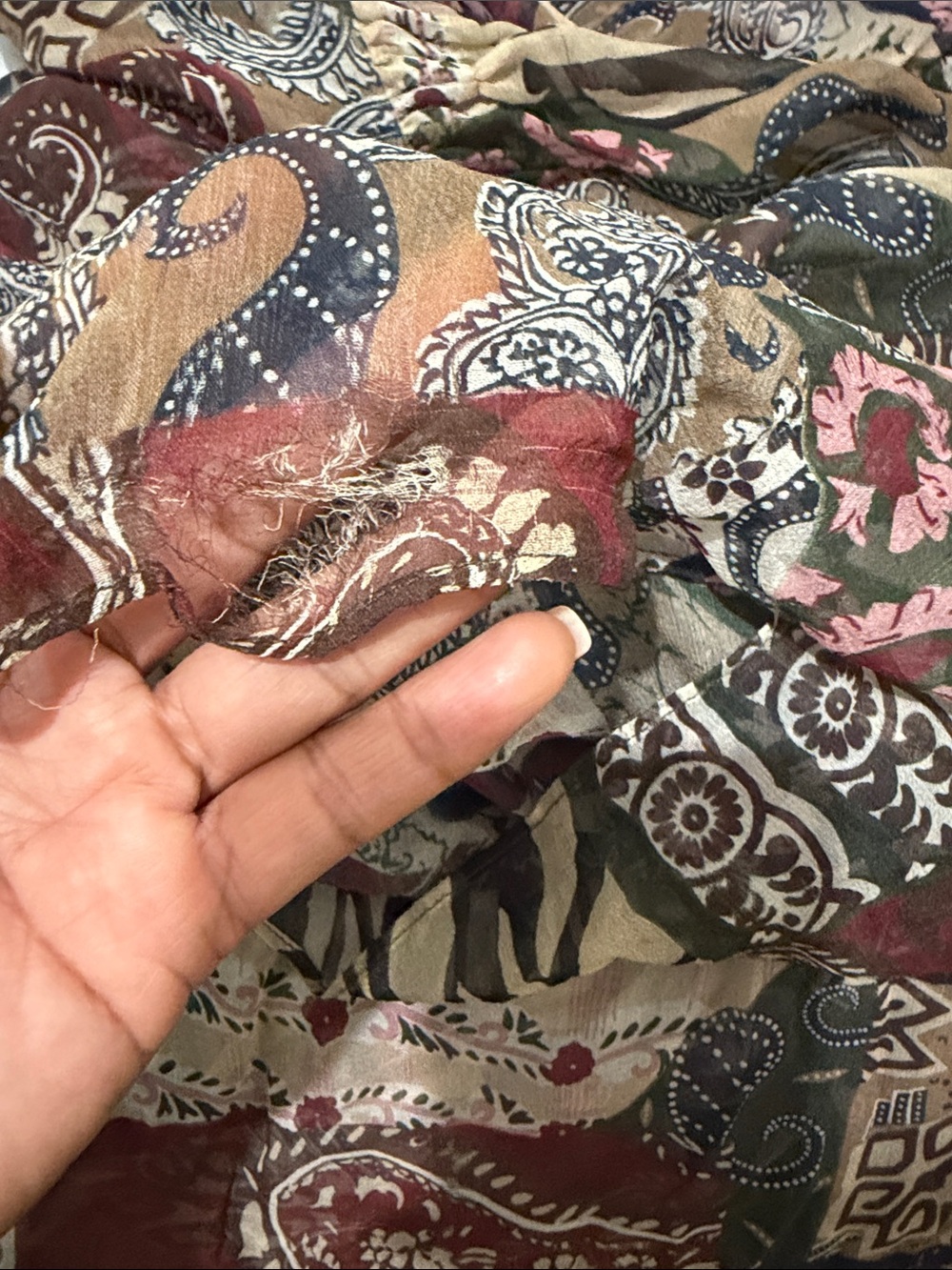 Veronica Beard Brown Multi Patchwork Maxi Dress - Picture 9 of 15